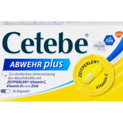 CETEBE ABWEHR plus Vitamin C+Vitamin D3+Zink Kaps. 30 Stück