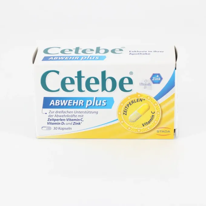 CETEBE ABWEHR plus Vitamin C+Vitamin D3+Zink Kaps. 30 Stück