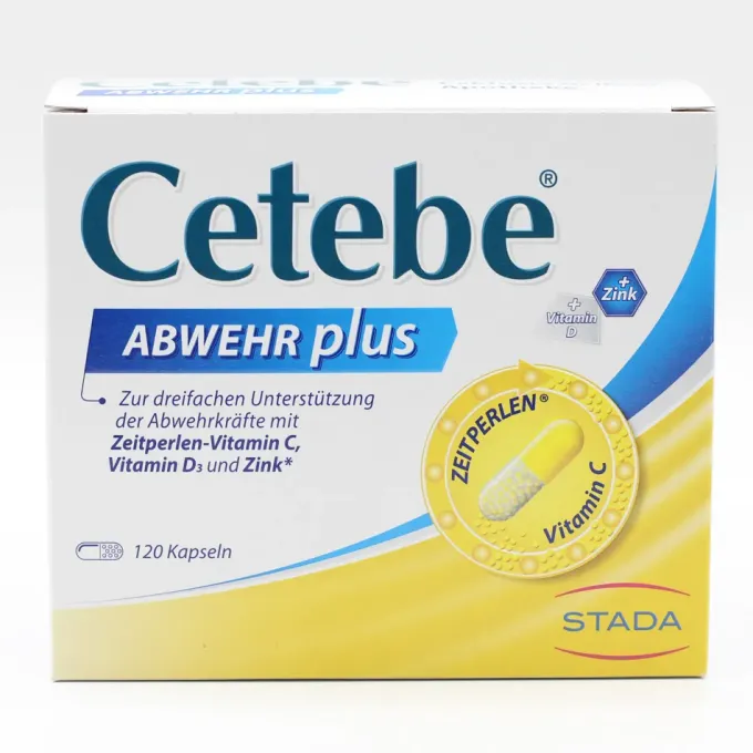 CETEBE ABWEHR plus Vitamin C+Vitamin D3+Zink Kaps. 120 Stück