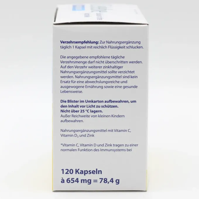 CETEBE ABWEHR plus Vitamin C+Vitamin D3+Zink Kaps. 120 Stück