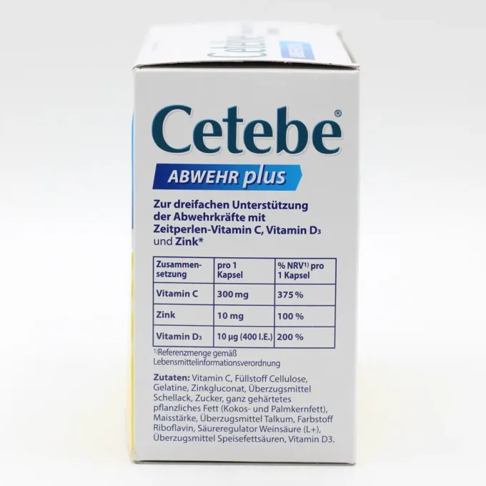 CETEBE ABWEHR plus Vitamin C+Vitamin D3+Zink Kaps. 120 Stück