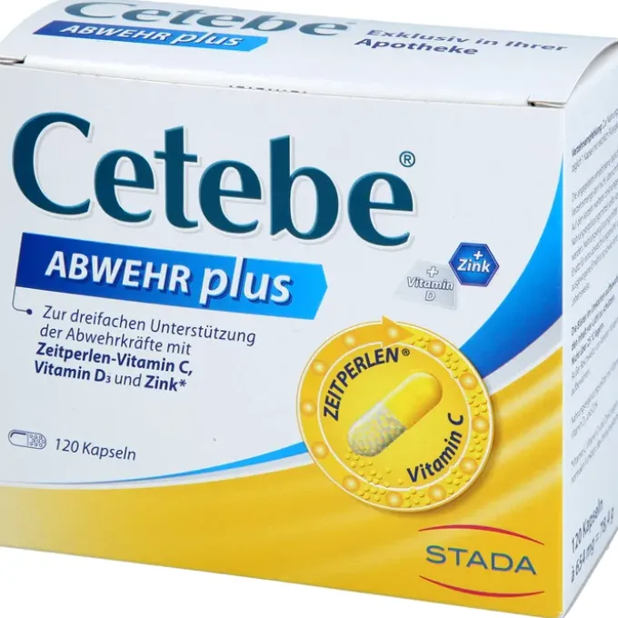 CETEBE ABWEHR plus Vitamin C+Vitamin D3+Zink Kaps. 120 Stück