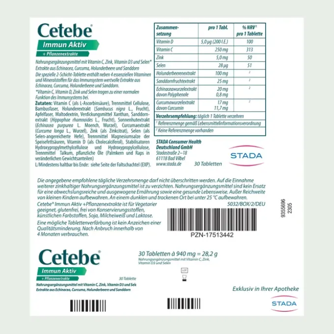 CETEBE Immun Aktiv Tabletten 30 Stück