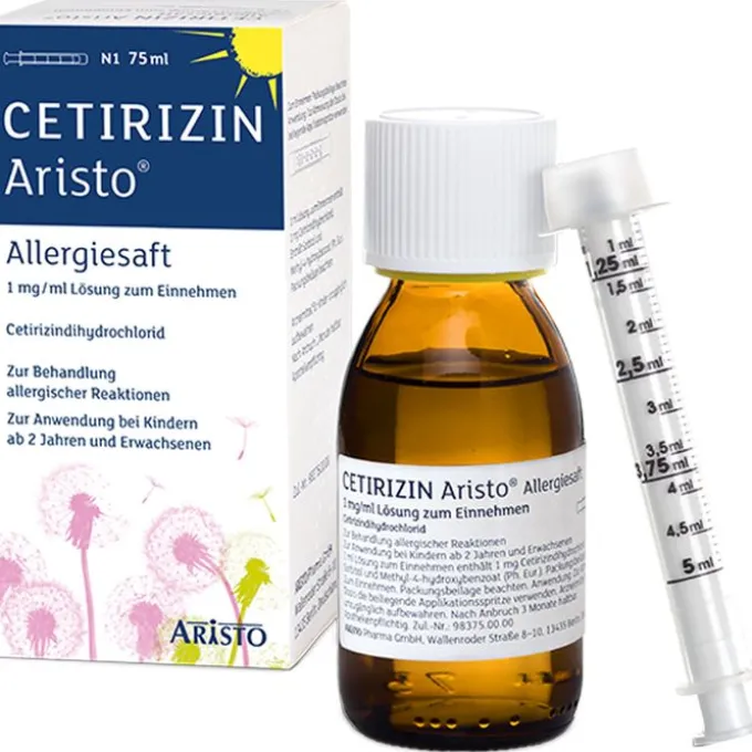 CETIRIZIN Aristo Allergiesaft 1 mg/ml Lsg.z.Einn. 75 ml