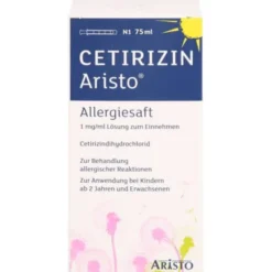 CETIRIZIN Aristo Allergiesaft 1 mg/ml Lsg.z.Einn. 75 ml