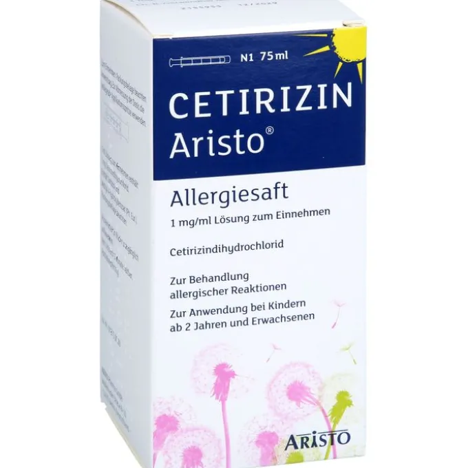 CETIRIZIN Aristo Allergiesaft 1 mg/ml Lsg.z.Einn. 75 ml