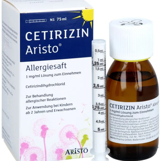 CETIRIZIN Aristo Allergiesaft 1 mg/ml Lsg.z.Einn. 75 ml