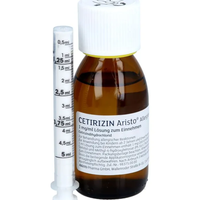 CETIRIZIN Aristo Allergiesaft 1 mg/ml Lsg.z.Einn. 75 ml