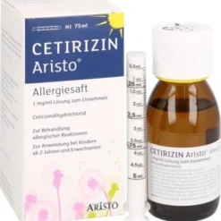 CETIRIZIN Aristo Allergiesaft 1 mg/ml Lsg.z.Einn. 75 ml
