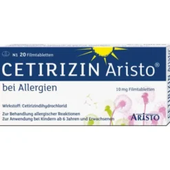 CETIRIZIN Aristo bei Allergien 10 mg Filmtabletten 20 St