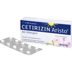 CETIRIZIN Aristo bei Allergien 10 mg Filmtabletten 20 St