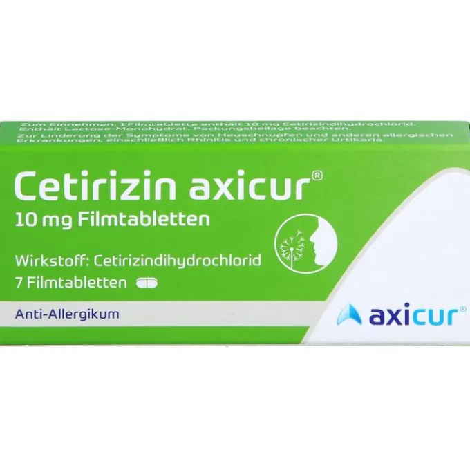 CETIRIZIN axicur 10 mg Filmtabletten 7 St