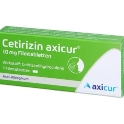 CETIRIZIN axicur 10 mg Filmtabletten 7 St