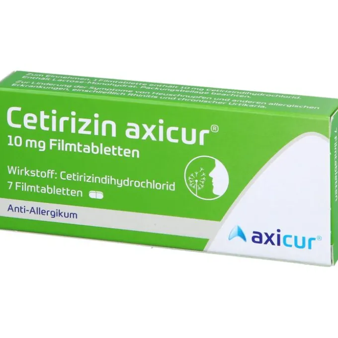 CETIRIZIN axicur 10 mg Filmtabletten 7 St