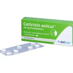 CETIRIZIN axicur 10 mg Filmtabletten 7 St