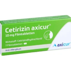 CETIRIZIN axicur 10 mg Filmtabletten 7 St