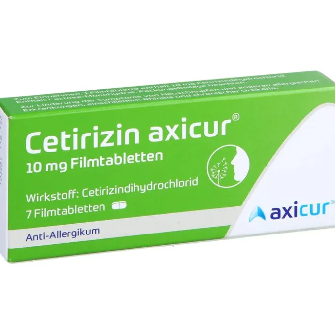 CETIRIZIN axicur 10 mg Filmtabletten 7 St
