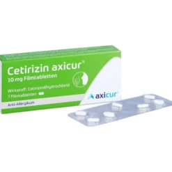 CETIRIZIN axicur 10 mg Filmtabletten 7 St