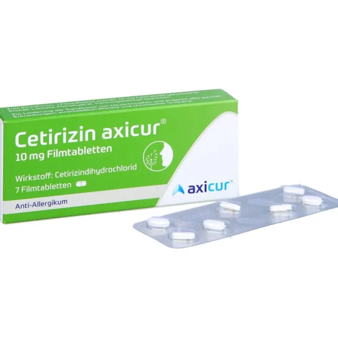 CETIRIZIN axicur 10 mg Filmtabletten 7 St