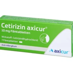 CETIRIZIN axicur 10 mg Filmtabletten 7 St
