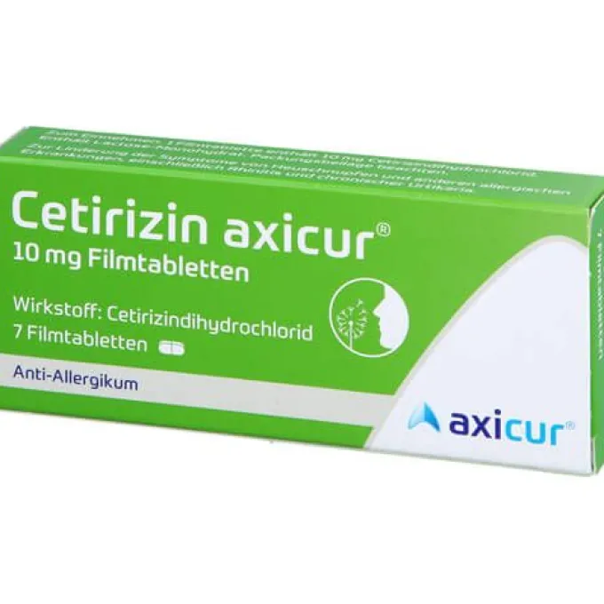 CETIRIZIN axicur 10 mg Filmtabletten 7 St