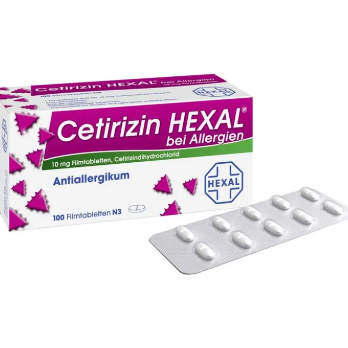 CETIRIZIN HEXAL Filmtabletten bei Allergien 100 St