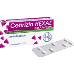 CETIRIZIN HEXAL Filmtabletten bei Allergien 7 St