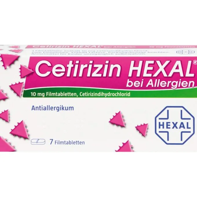 CETIRIZIN HEXAL Filmtabletten bei Allergien 7 St