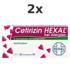 CETIRIZIN HEXAL Filmtabletten bei Allergien Set 2x20St