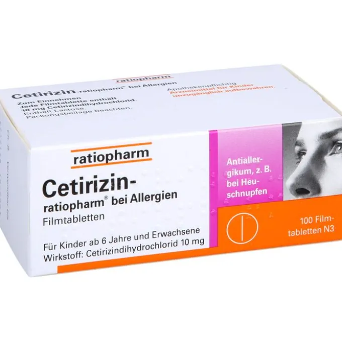 CETIRIZIN-ratiopharm bei Allergien 10 mg Filmtabl. 100 St