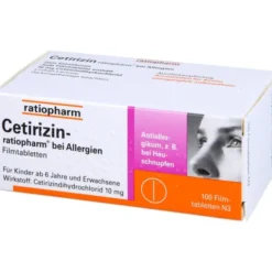 CETIRIZIN-ratiopharm bei Allergien 10 mg Filmtabl. 100 St