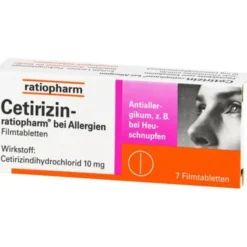 CETIRIZIN-ratiopharm bei Allergien 10 mg Filmtabl. 7 St
