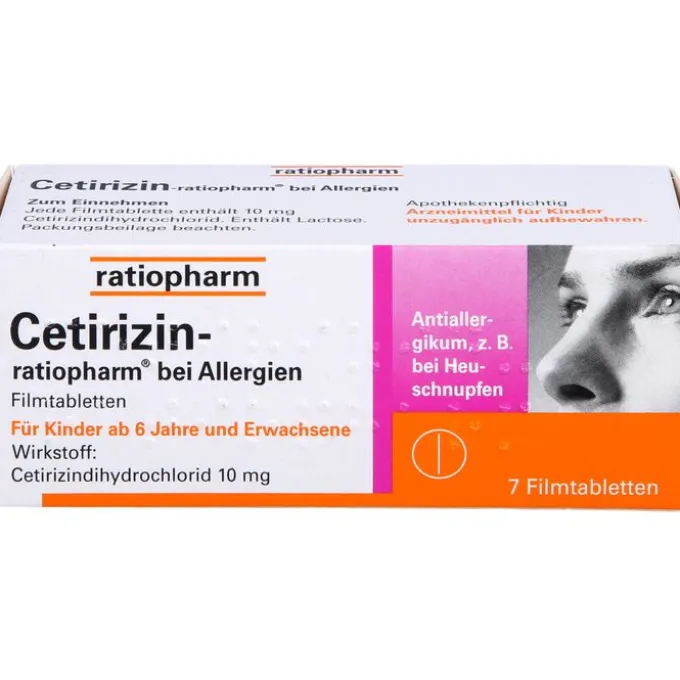 CETIRIZIN-ratiopharm bei Allergien 10 mg Filmtabl. 7 St