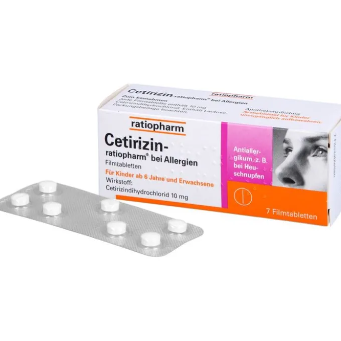 CETIRIZIN-ratiopharm bei Allergien 10 mg Filmtabl. 7 St