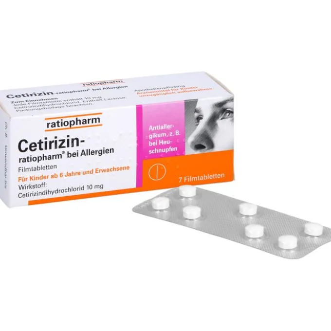 CETIRIZIN-ratiopharm bei Allergien 10 mg Filmtabl. 7 St