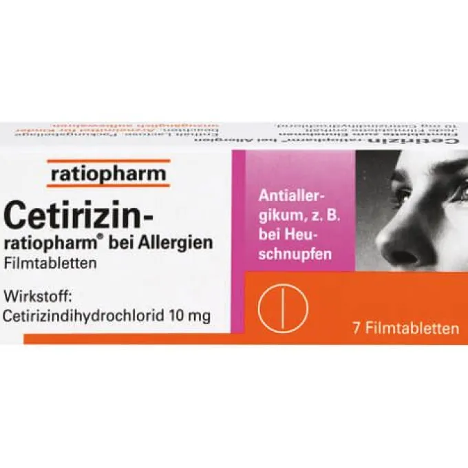 CETIRIZIN-ratiopharm bei Allergien 10 mg Filmtabl. 7 St
