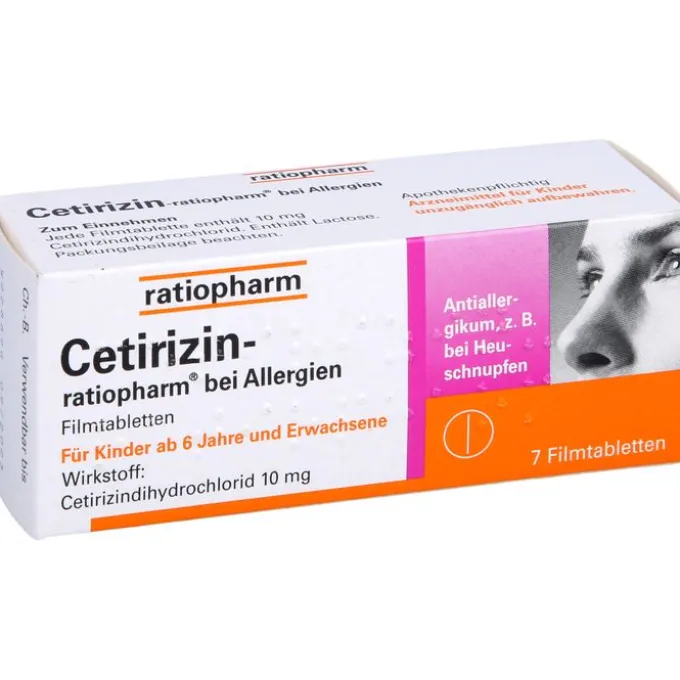 CETIRIZIN-ratiopharm bei Allergien 10 mg Filmtabl. 7 St