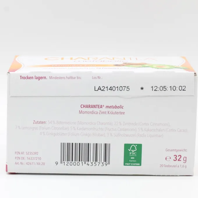 CHARANTEA metabolic Zimt Kräutertee Filterbeutel 20 Stück