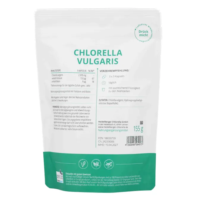 CHLORELLA VULGARIS Kapseln 155 g