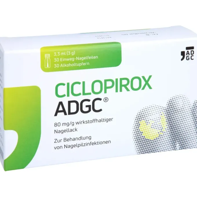 CICLOPIROX ADGC 80 mg/g wirkstoffhalt.Nagellack 3,3 ml