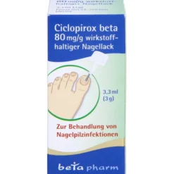 CICLOPIROX beta 80 mg/g wirkstoffhalt.Nagellack 3,30 ml