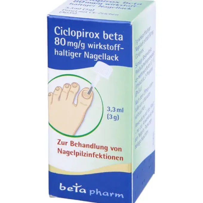 CICLOPIROX beta 80 mg/g wirkstoffhalt.Nagellack 3,30 ml