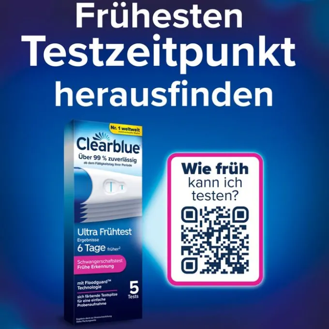 CLEARBLUE Schwangerschaftstest frühe Erkennung 5 St