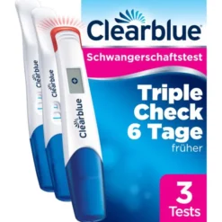CLEARBLUE Schwangerschaftst.TripleCheck ultra-früh 3 St