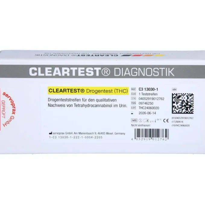 CLEARTEST Drogentest THC Teststreifen 1 St