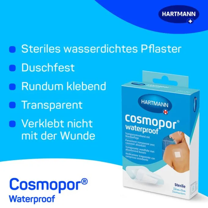 COSMOPOR waterproof Wundverband 5x7,2 cm OTC 5 St