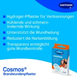 COSMOS Brandwundenpflaster 4,3x6,8 cm 8 St