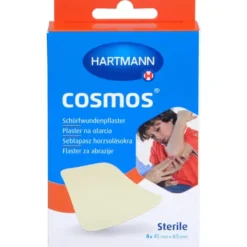 COSMOS Schürfwundenpflaster 4,5x6,5 cm steril 4 St
