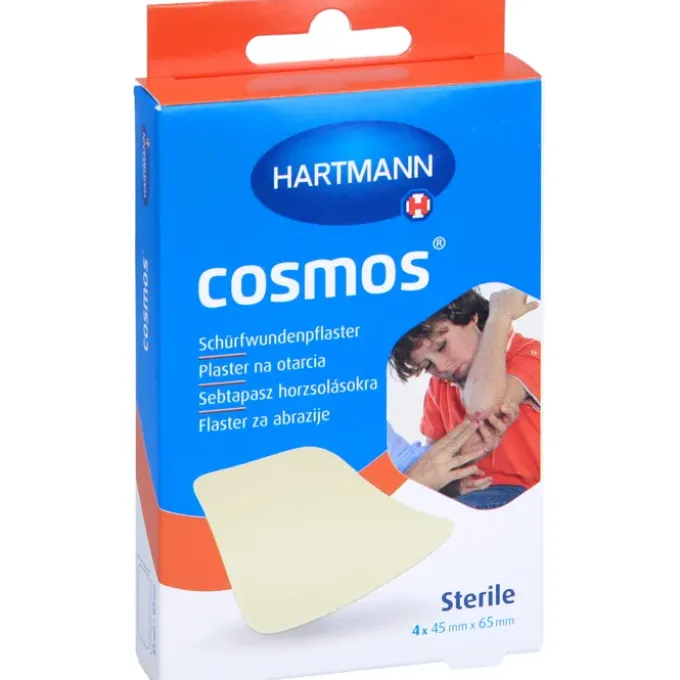 COSMOS Schürfwundenpflaster 4,5x6,5 cm steril 4 St