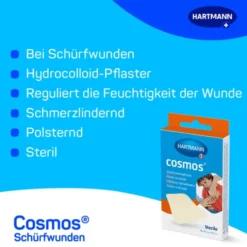 COSMOS Schürfwundenpflaster 4,5x6,5 cm steril 4 St